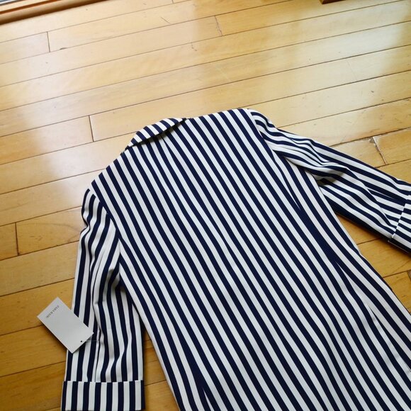 ZARA Striped Blazer Jacket Coat Lined 3/4 Sleeve Womens Size XS NWT - Picture 12 of 13